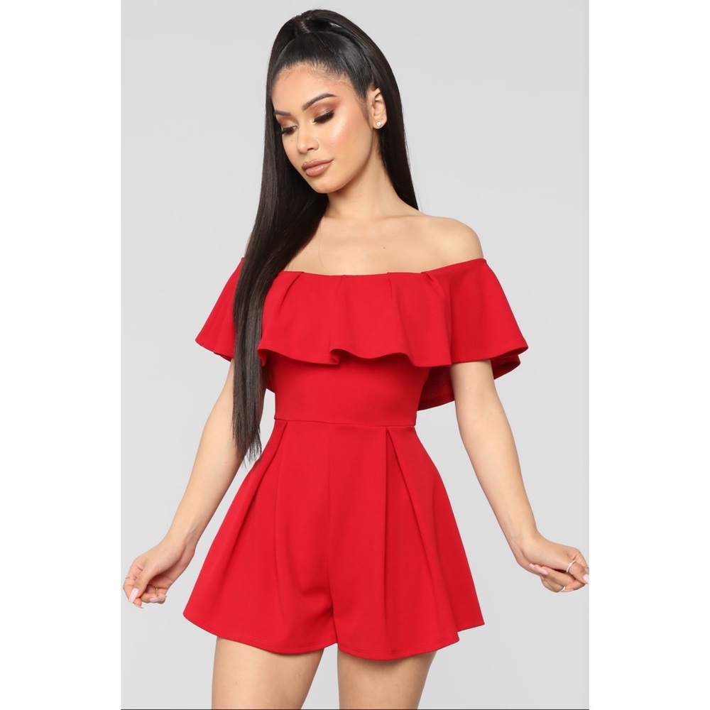 In My Feelings Romper - Red